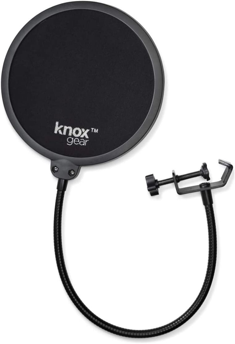 Yeti USB Microphone (Blackout) Bundle with Knox Gear Headphones and Pop Filter (3 Items)