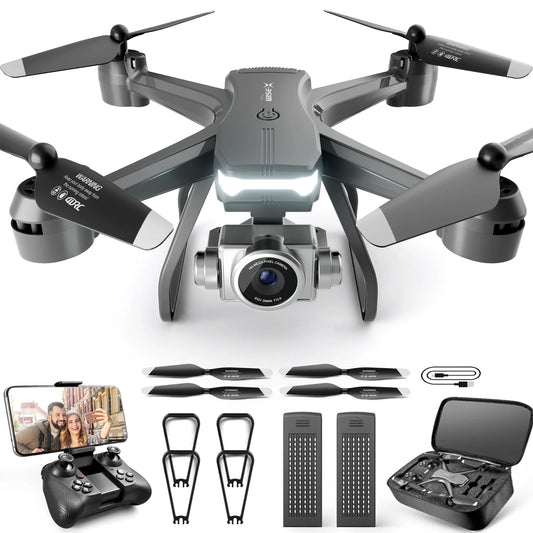 V14 Drone with 1080P HD Camera Live Video 120°Wide-Angle Wifi Altitude Hold, 3D Flip 2 Batteries Black